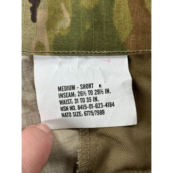 US Army Camo Combat Uniform Trousers Medium/Short Insect Repellent - Picture 3 of 9